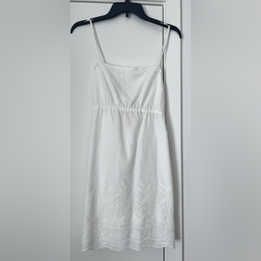 Show Me Your Mumu White Dress With Floral Embroidery